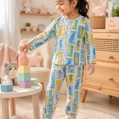 Cool Cat - Muslin Slub 100% Cotton | Soft Unisex Set for Kids