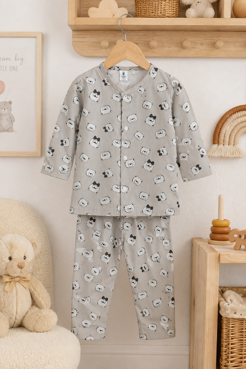 Tuxi Bear - 60s Count Premium 100% Cotton Poplin | Soft Unisex Set for Kids