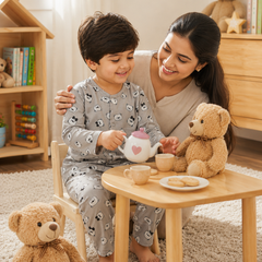 Tuxi Bear - 60s Count Premium 100% Cotton Poplin | Soft Unisex Set for Kids