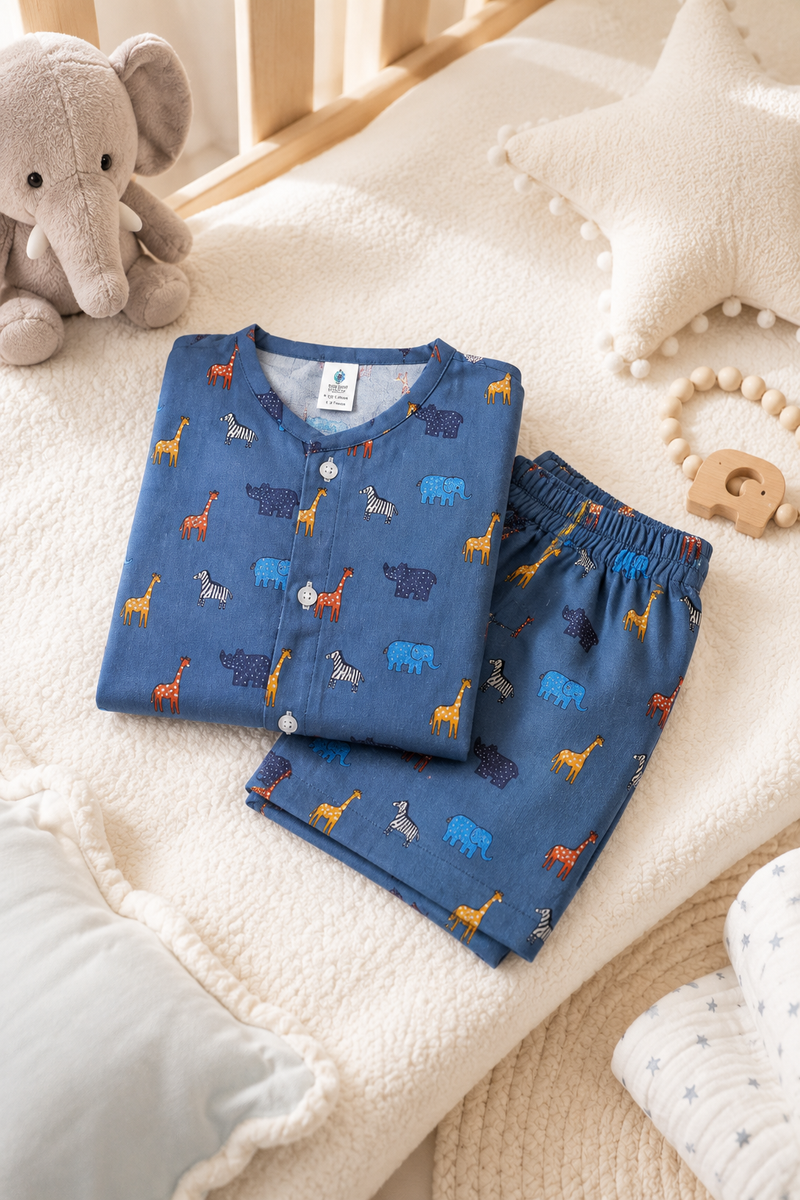 Blue Jungle - 60s Count Premium 100% Cotton Poplin | Soft Unisex Set for Kids