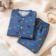 Blue Jungle - 60s Count Premium 100% Cotton Poplin | Soft Unisex Set for Kids