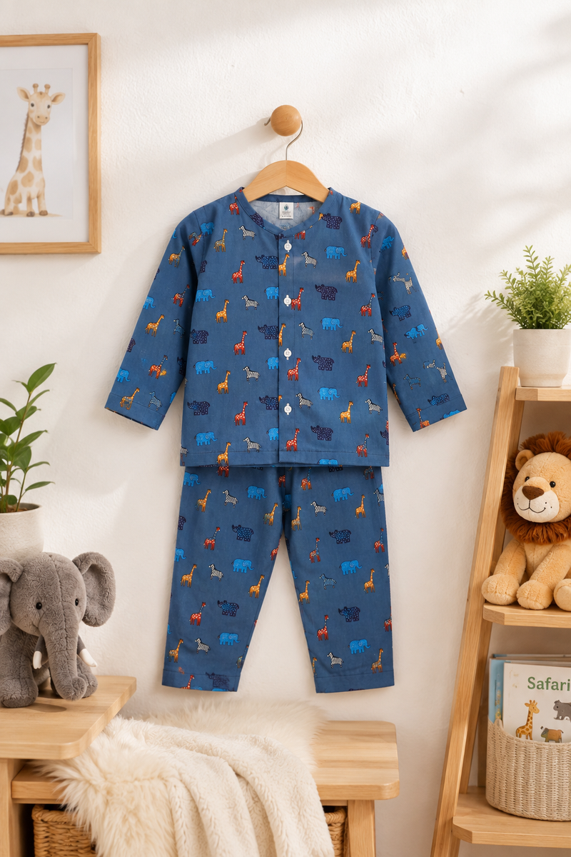 Blue Jungle - 60s Count Premium 100% Cotton Poplin | Soft Unisex Set for Kids