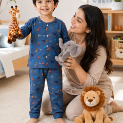 Blue Jungle - 60s Count Premium 100% Cotton Poplin | Soft Unisex Set for Kids