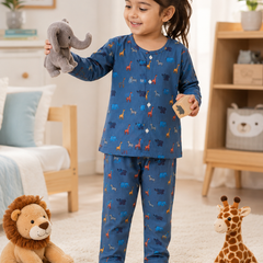 Blue Jungle - 60s Count Premium 100% Cotton Poplin | Soft Unisex Set for Kids