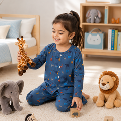 Blue Jungle - 60s Count Premium 100% Cotton Poplin | Soft Unisex Set for Kids