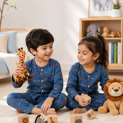 Blue Jungle - 60s Count Premium 100% Cotton Poplin | Soft Unisex Set for Kids