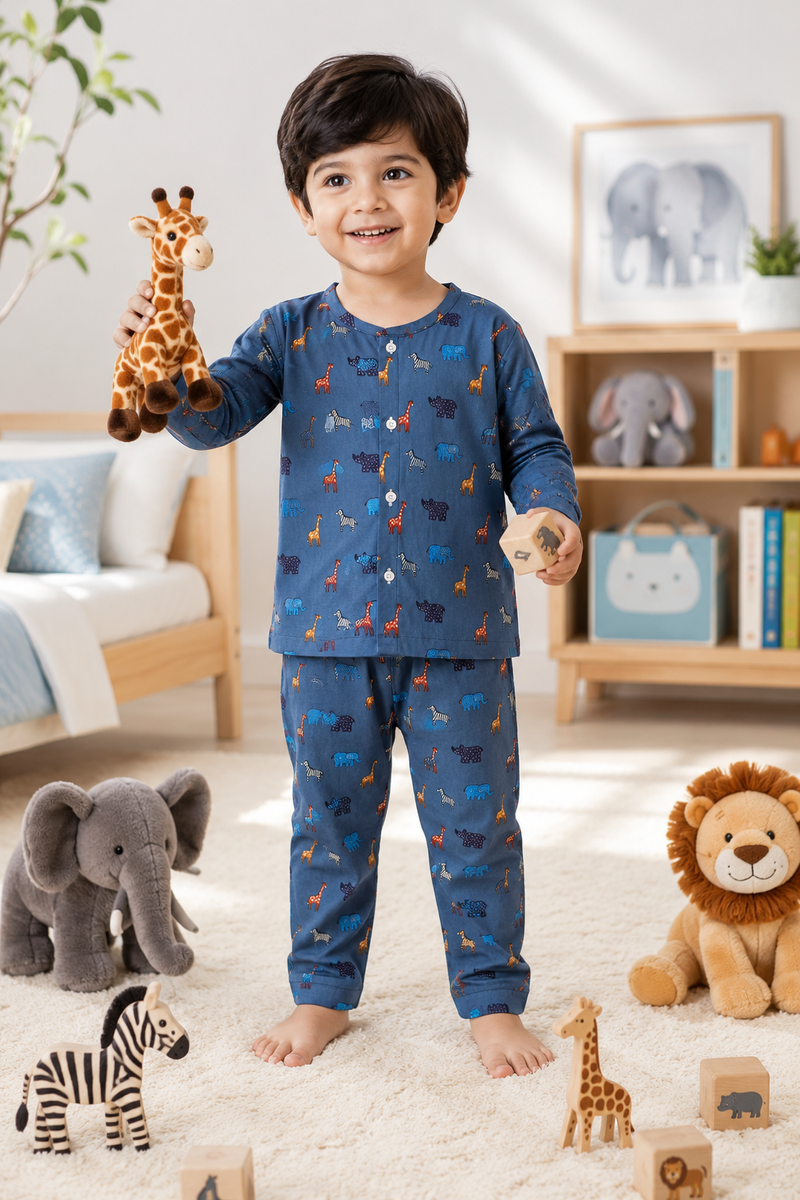 Blue Jungle - 60s Count Premium 100% Cotton Poplin | Soft Unisex Set for Kids