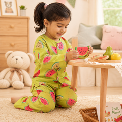 Watermelon - 60s Count Premium 100% Cotton Poplin | Soft Unisex Set for Kids