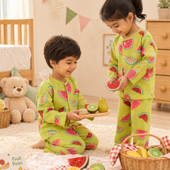 Watermelon - 60s Count Premium 100% Cotton Poplin | Soft Unisex Set for Kids