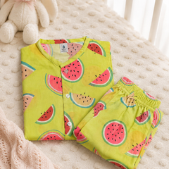 Watermelon - 60s Count Premium 100% Cotton Poplin | Soft Unisex Set for Kids