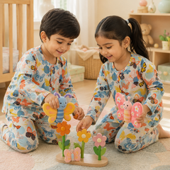 Colorful Butterflies - 60s Count Premium 100% Cotton Poplin | Soft Unisex Set for Kids