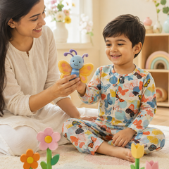 Colorful Butterflies - 60s Count Premium 100% Cotton Poplin | Soft Unisex Set for Kids