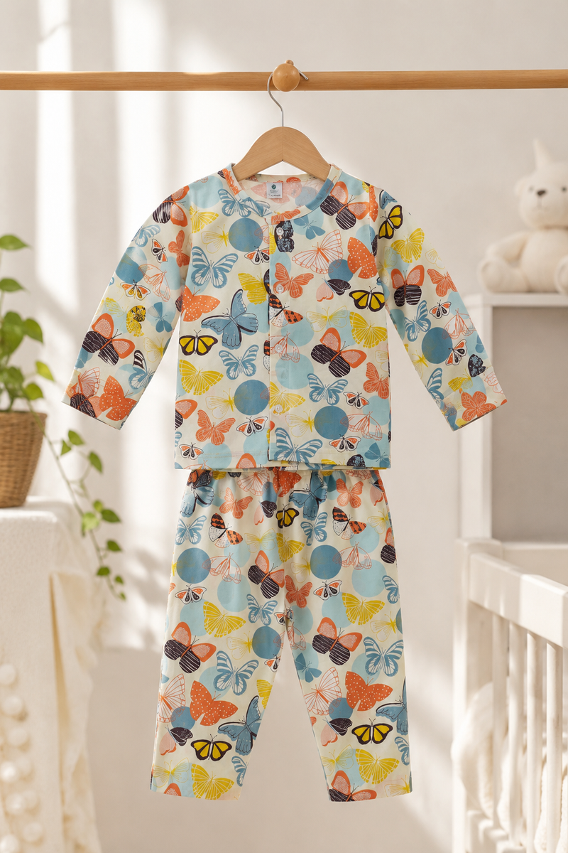Colorful Butterflies - 60s Count Premium 100% Cotton Poplin | Soft Unisex Set for Kids