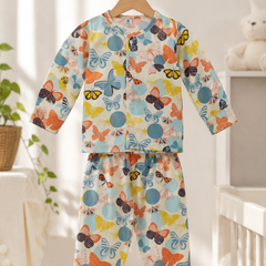 Colorful Butterflies - 60s Count Premium 100% Cotton Poplin | Soft Unisex Set for Kids