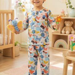 Colorful Butterflies - 60s Count Premium 100% Cotton Poplin | Soft Unisex Set for Kids