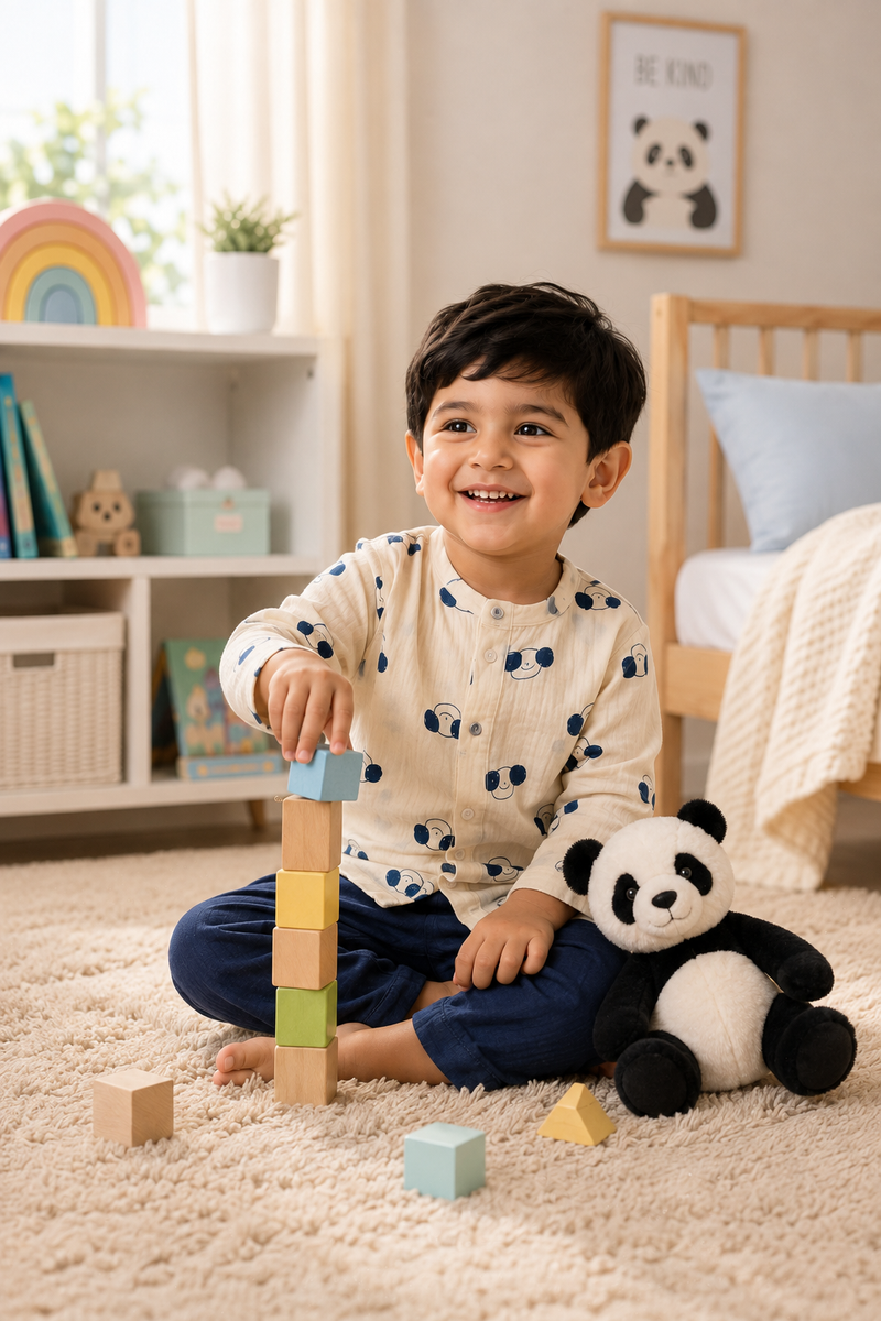 Puppito| Premium Crinkled Double Layered Soft Unisex Muslin Set for New Born to 6 Years