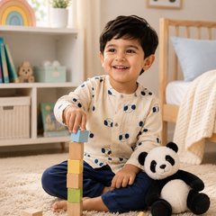 Puppito| Premium Crinkled Double Layered Soft Unisex Muslin Set for New Born to 6 Years