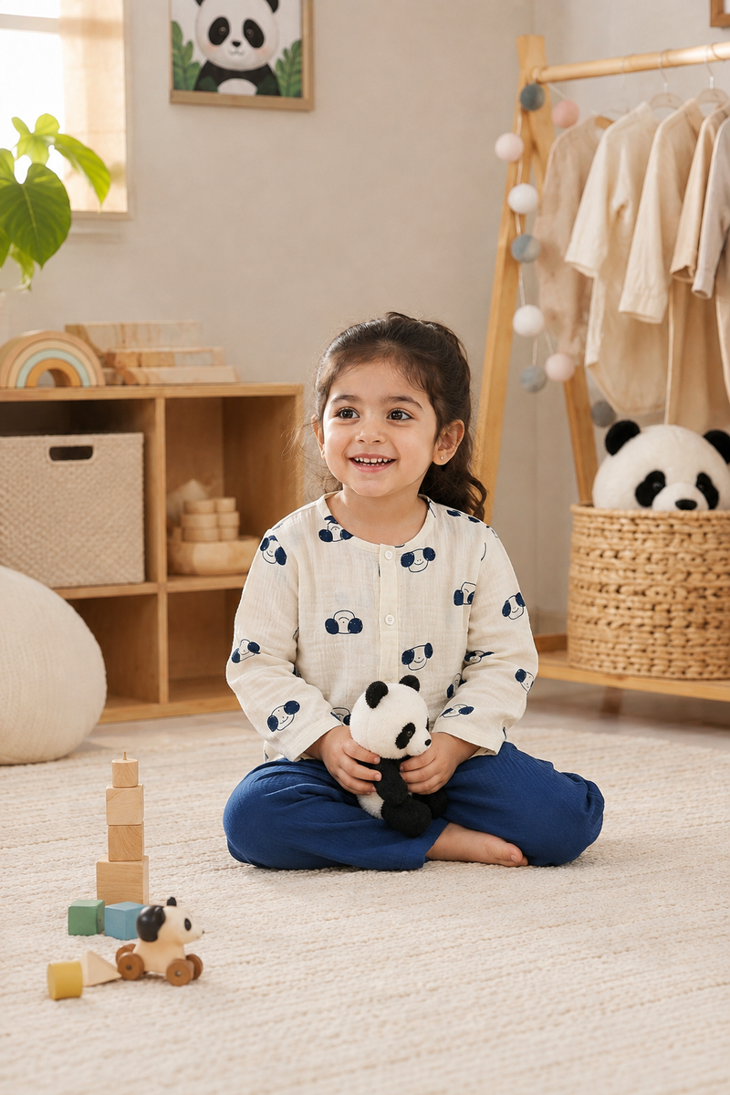 Puppito| Premium Crinkled Double Layered Soft Unisex Muslin Set for New Born to 6 Years