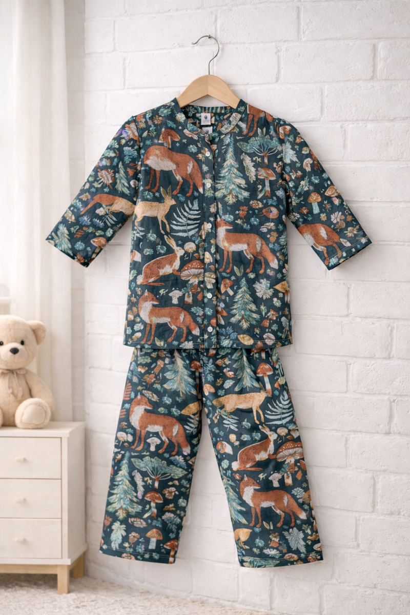 Forest - 100% Cotton Lightweight Cambric Soft Unisex Muslin Set for New Born to 6 Years