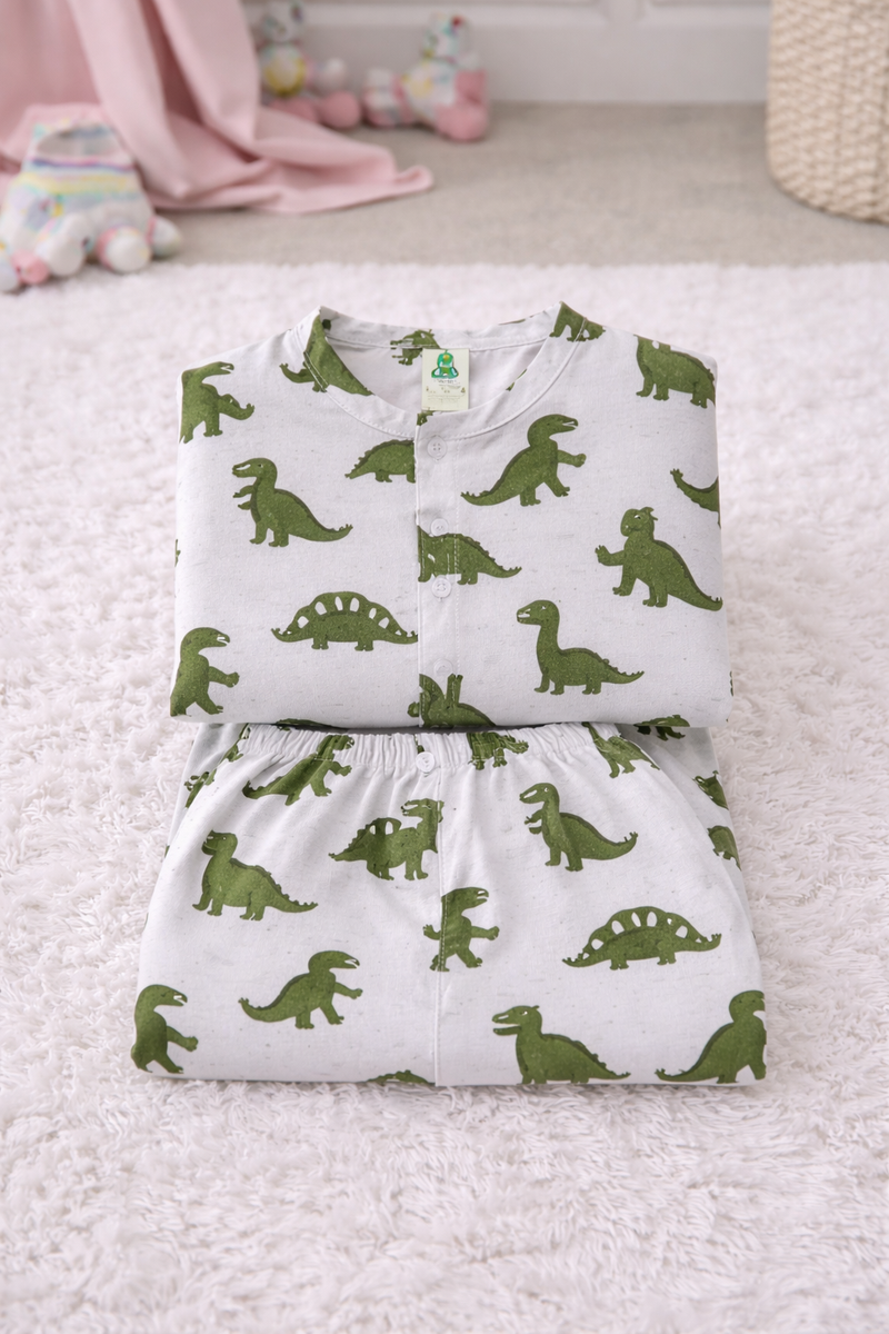Green Leopard - 100% Cotton Lightweight Cambric Soft Unisex Muslin Set for New Born to 6 Years