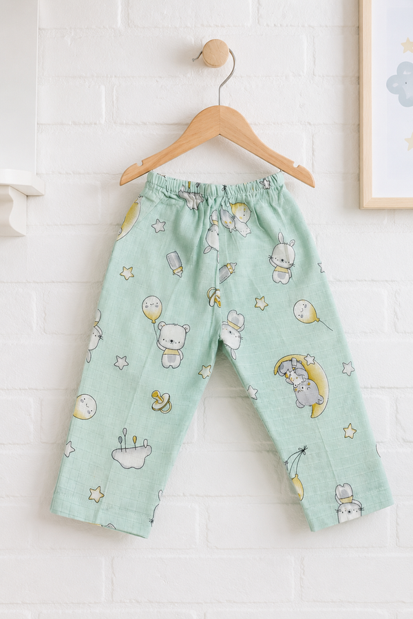Unisex Pajama Pants | 120 GSM 100% Cotton Checkered Muslin Fabric - Design 1