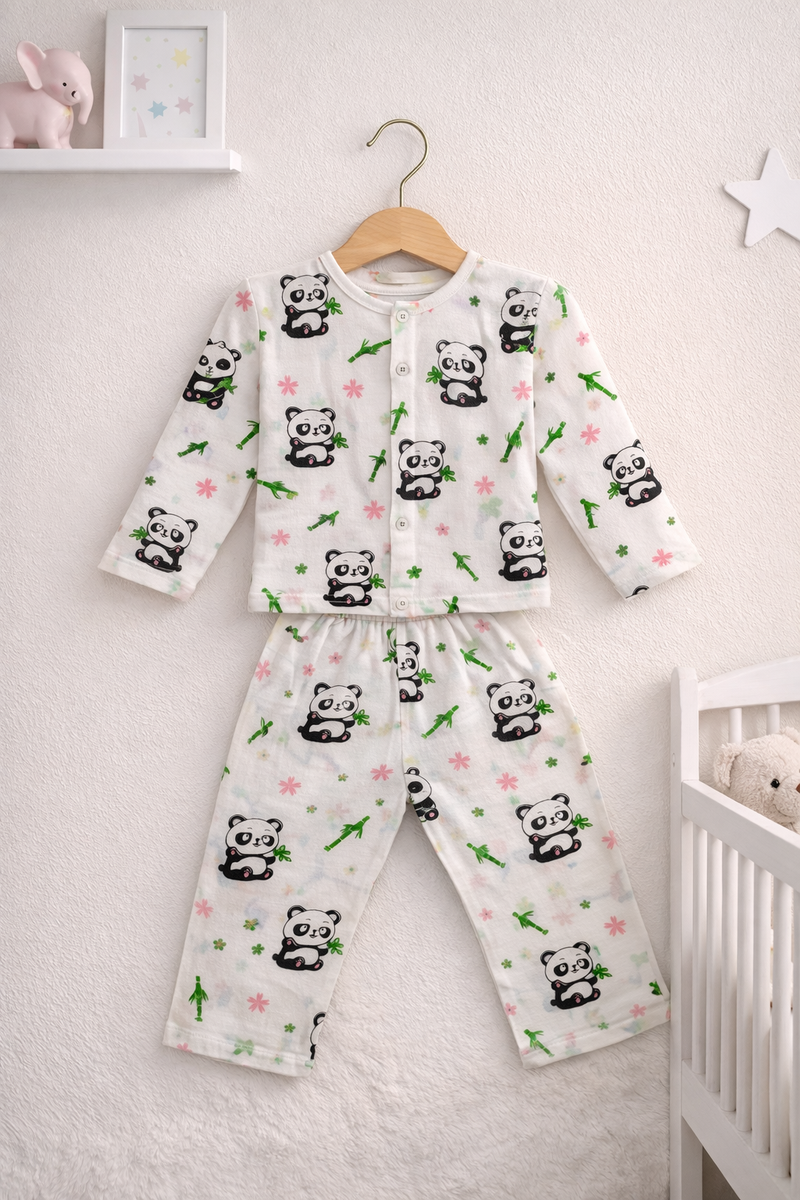 Panda Leaves | Checkered Muslin | Soft Unisex Muslin Set for New Born to 6 Years