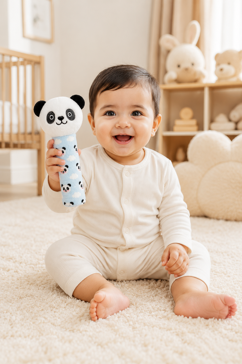 Panda - Soft Plush Rattle Toy for Kids | Premium High Quality