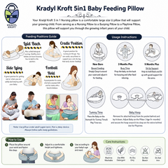 Grey Star-Baby Feeding Pillow | Nursing Pillow | Breastfeeding Pillow