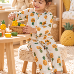 Pineapply - Premium Crinkled Double Layered Soft Unisex Muslin Set for New Born to 6 Years
