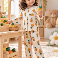 Pineapply - Premium Crinkled Double Layered Soft Unisex Muslin Set for New Born to 6 Years