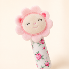 Pink Flower- Soft Plush Rattle Toy for Kids | Premium High Quality