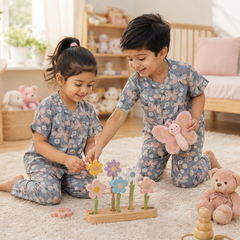 Grey Butterfly - 100% Cotton Poplin | Unisex | Half Sleeve Cotton Sets for New Born to 6 Years
