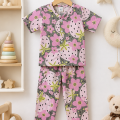 Very Berry - 100% Cotton Poplin | Unisex | Half Sleeve Cotton Sets for New Born to 6 Years
