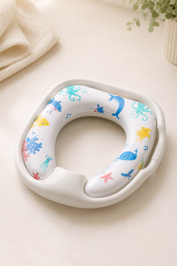Cushioned Potty Seat with Handles - Sea Friends