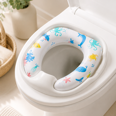 Cushioned Potty Seat with Handles - Sea Friends