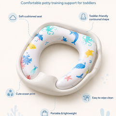 Cushioned Potty Seat with Handles - Sea Friends