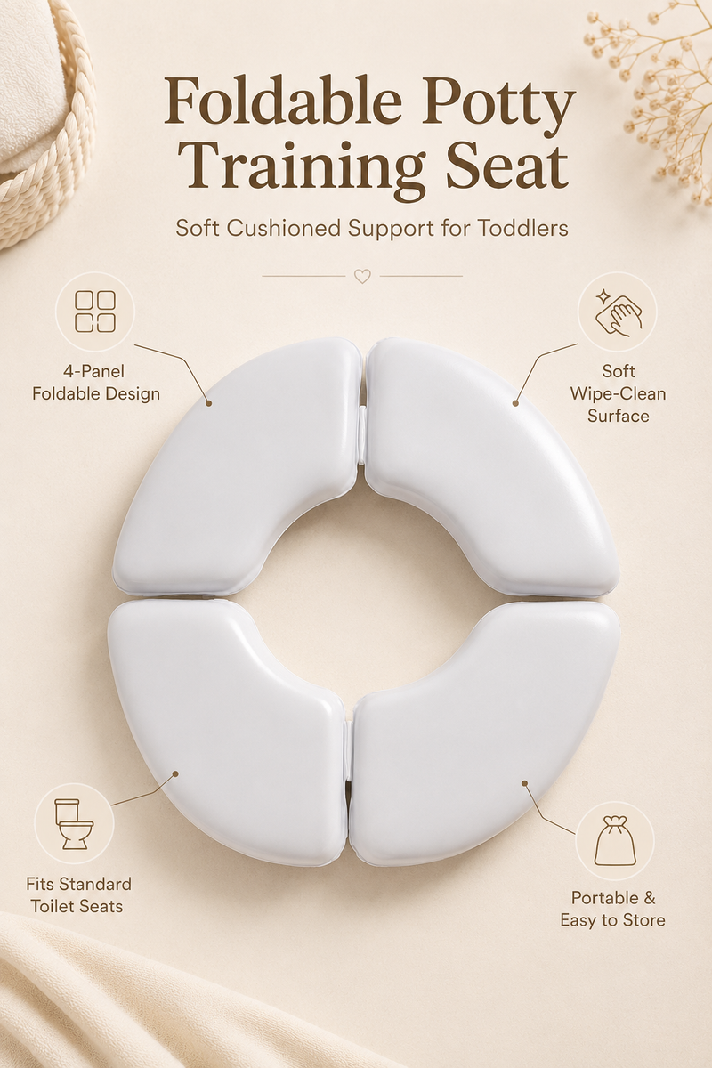 Compact Foldable Potty Chair - White