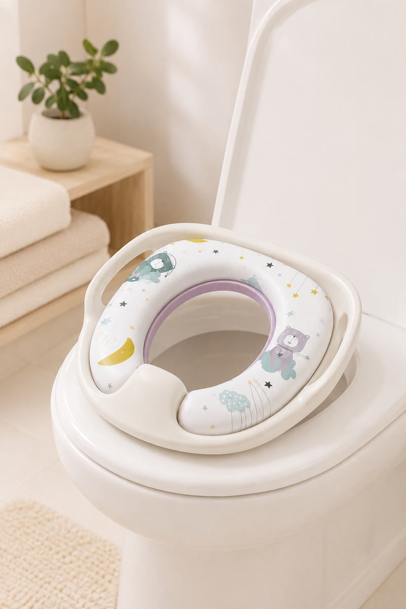 Cushioned Potty Seat with Handles - Gey Bear