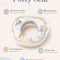 Cushioned Potty Seat with Handles - Gey Bear