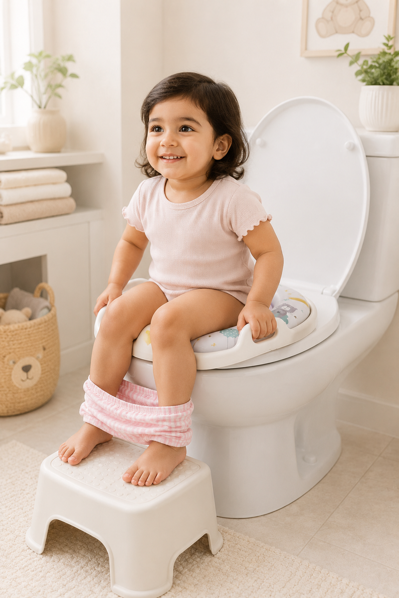 Cushioned Potty Seat with Handles - Sea Friends