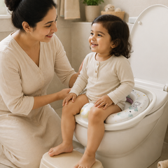 Cushioned Potty Seat with Handles - Gey Bear