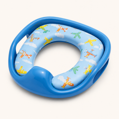 Cushioned Potty Seat with Handles - Blue Aeroplane