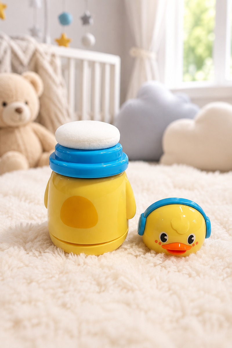 Baby Powder Puff | Baby Powder Puff With Box | Powder Puff With Box Holder Container | Powder Puff For Babies | Puff Powder Box - 1