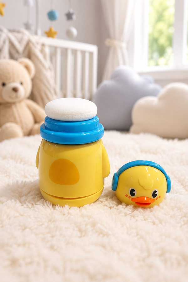 Baby Powder Puff | Baby Powder Puff With Box | Powder Puff With Box Holder Container | Powder Puff For Babies | Puff Powder Box - 1