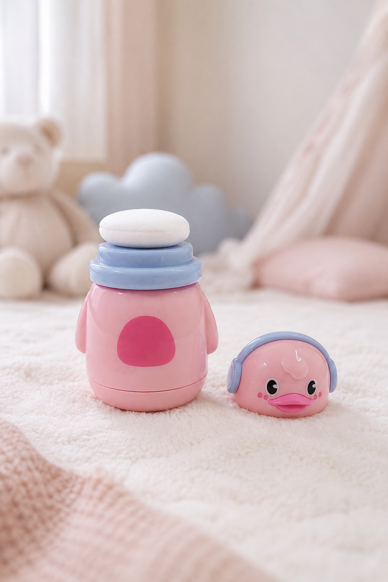 Baby Powder Puff | Baby Powder Puff With Box | Powder Puff With Box Holder Container | Powder Puff For Babies | Puff Powder Box - 2