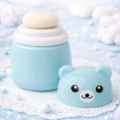 Blue Baby Powder Puff | Baby Powder Puff With Box | Powder Puff With Box Holder Container | Powder Puff For Babies | Puff Powder Box