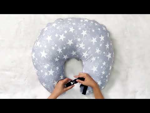 Grey Star-Baby Feeding Pillow | Nursing Pillow | Breastfeeding Pillow