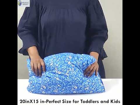 Toddler Pillows with 100% Cotton Removable cover - 20 X 15 Inches | Children Pillows