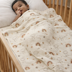 Premium Muslin Quilts for 0 to 2 Yrs | Rainbow