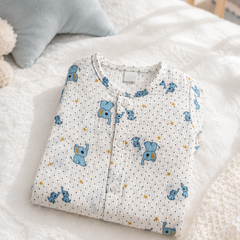 2 Ellis | Short Sleeves | Unisex Romper Bodysuit | 100% Cotton Muslin for 0 to 2 Yrs